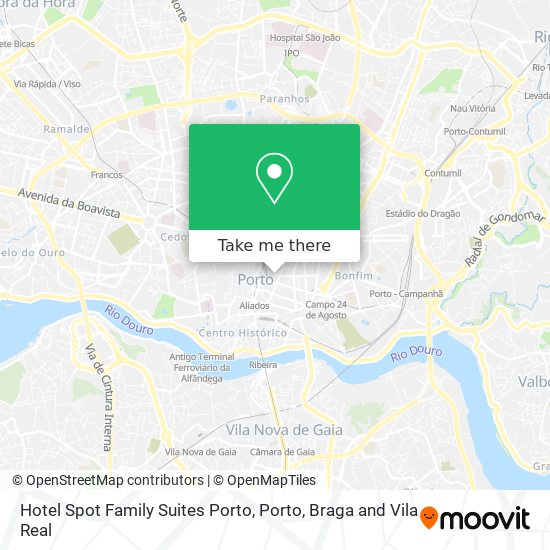 Hotel Spot Family Suites Porto map