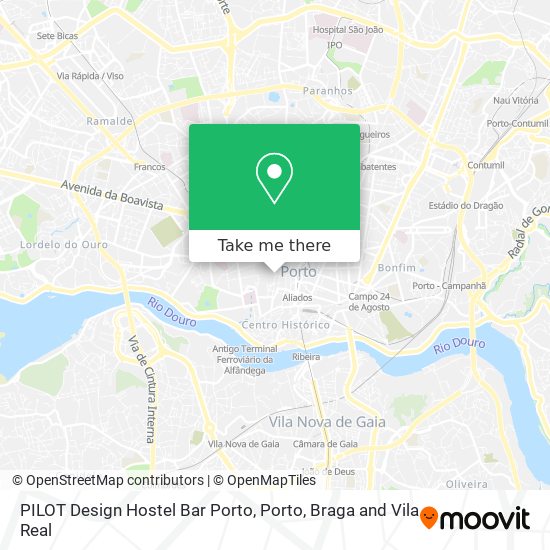 PILOT Design Hostel Bar Porto map