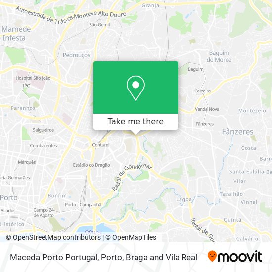 Maceda Porto Portugal map
