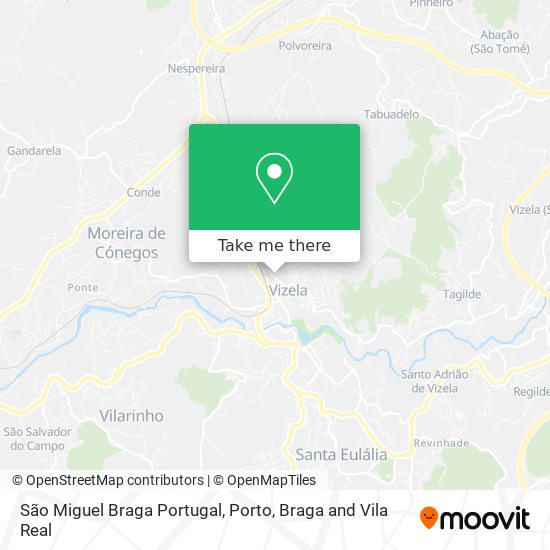 São Miguel Braga Portugal map