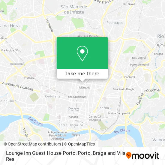 Lounge Inn Guest House Porto map