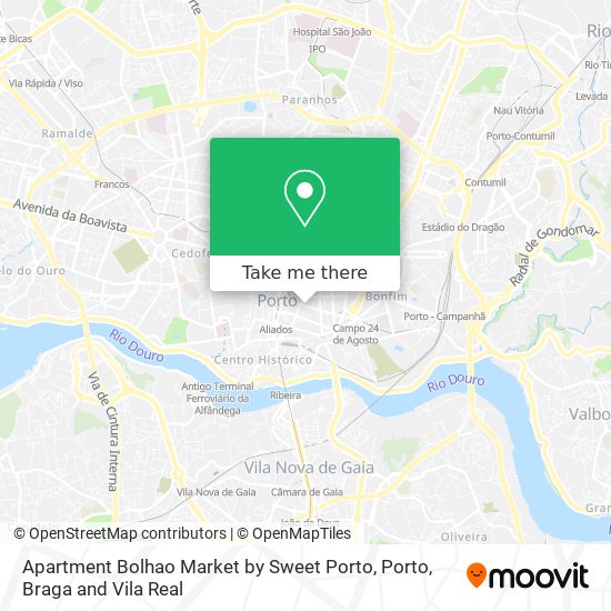 Apartment Bolhao Market by Sweet Porto map