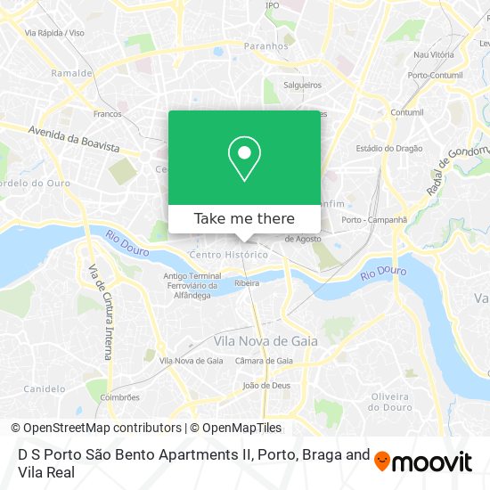 D S Porto São Bento Apartments II map