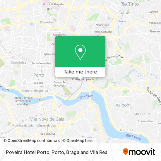 Poveira Hotel Porto map