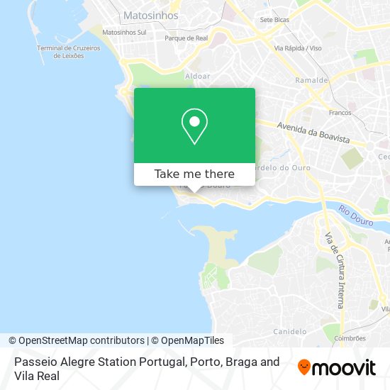 Passeio Alegre Station Portugal map