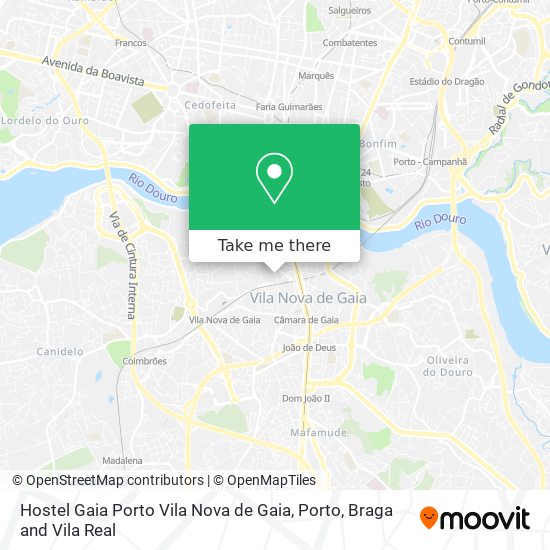 Hostel Gaia Porto Vila Nova de Gaia map