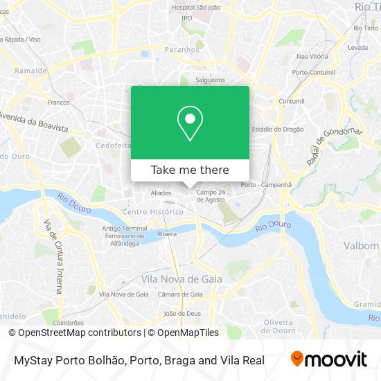 MyStay Porto Bolhão map