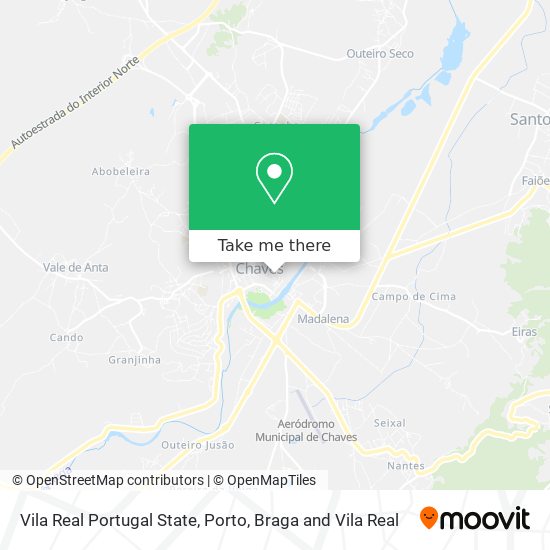 Vila Real Portugal State map