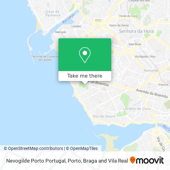 Nevogilde Porto Portugal map