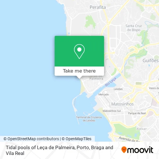 Tidal pools of Leça de Palmeira map