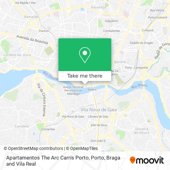 Apartamentos The Arc Carrís Porto map