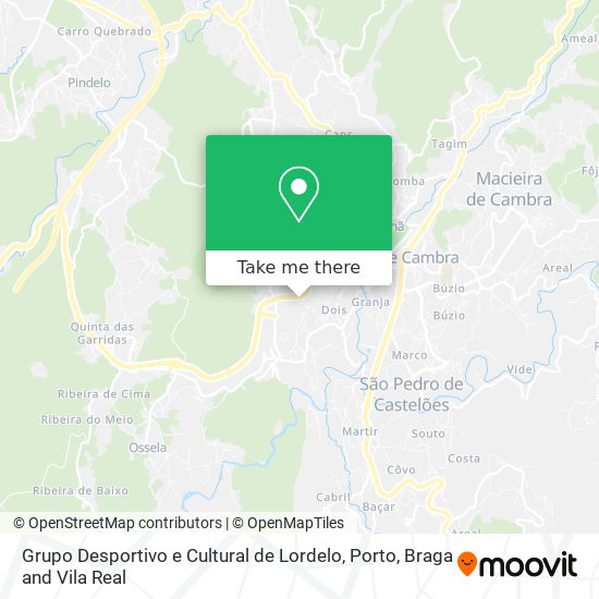 Grupo Desportivo e Cultural de Lordelo map