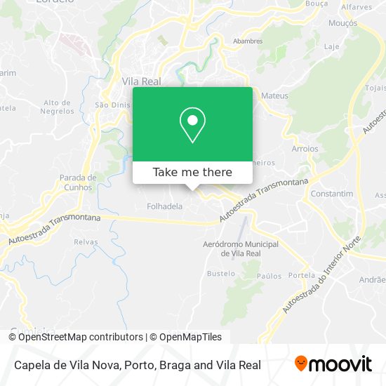 Capela de Vila Nova mapa