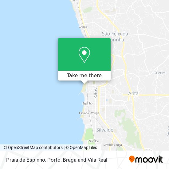 Praia de Espinho map