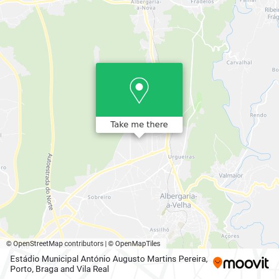 Estádio Municipal António Augusto Martins Pereira mapa