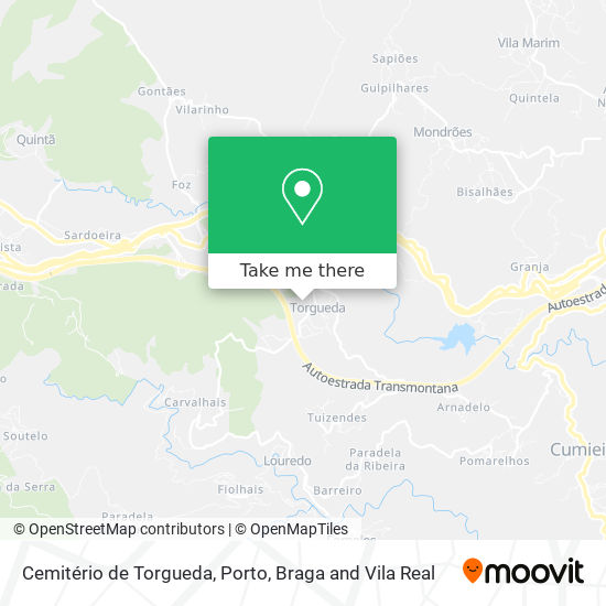 Cemitério de Torgueda mapa