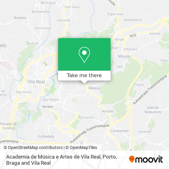 Academia de Música e Artes de Vila Real map