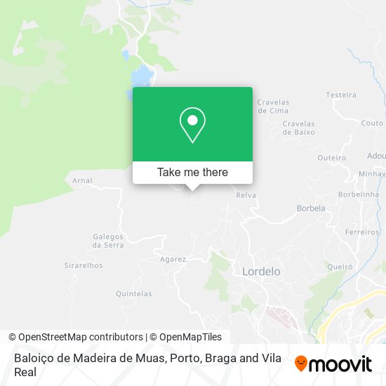 Baloiço de Madeira de Muas mapa
