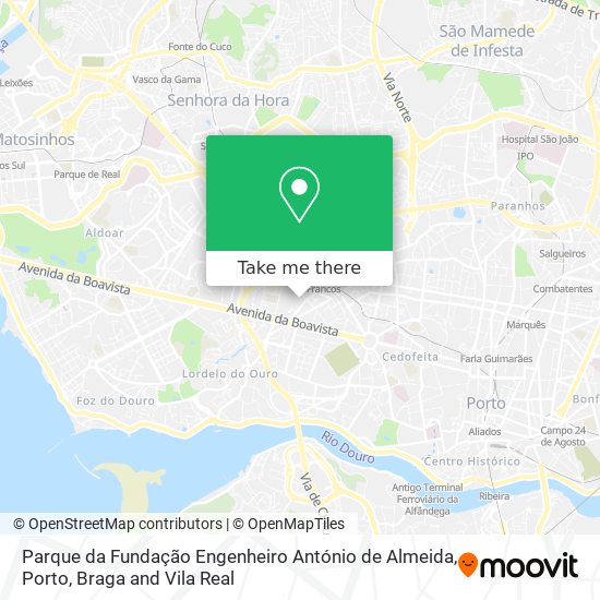 Parque da Fundação Engenheiro António de Almeida mapa