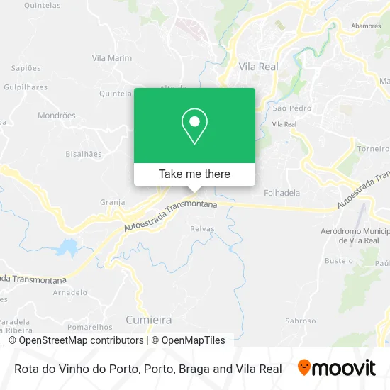 Rota do Vinho do Porto map