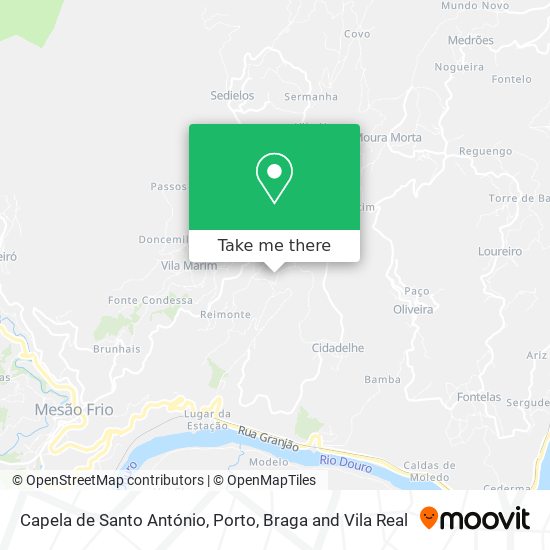 Capela de Santo António mapa