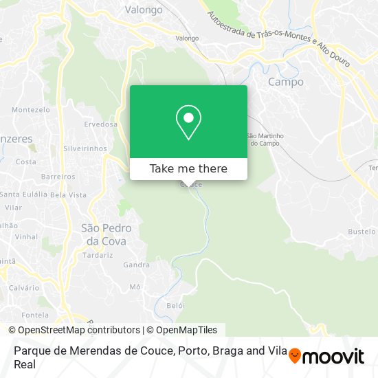 Parque de Merendas de Couce mapa