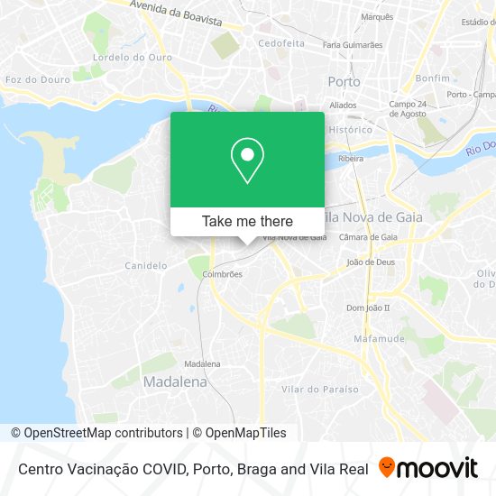 Centro Vacinação COVID map