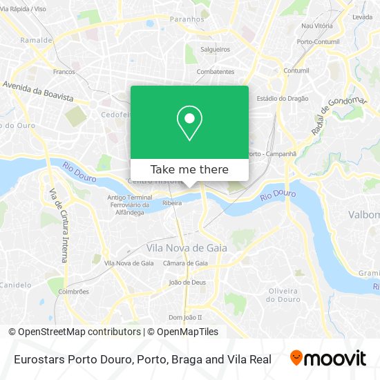 Eurostars Porto Douro mapa