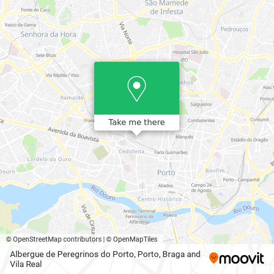 Albergue de Peregrinos do Porto map