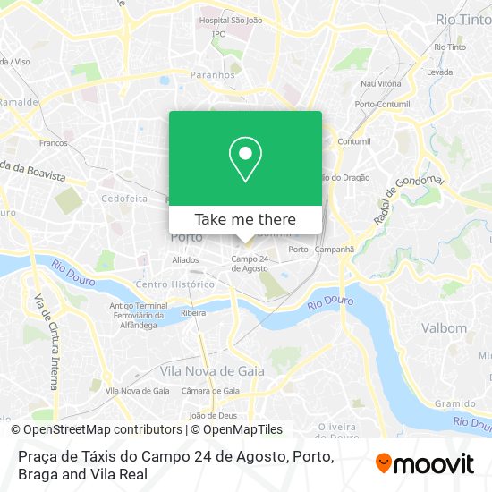 Praça de Táxis do Campo 24 de Agosto map
