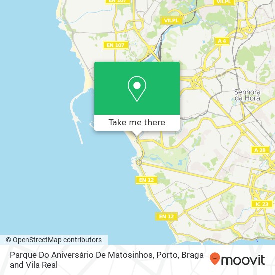 Parque Do Aniversário De Matosinhos map