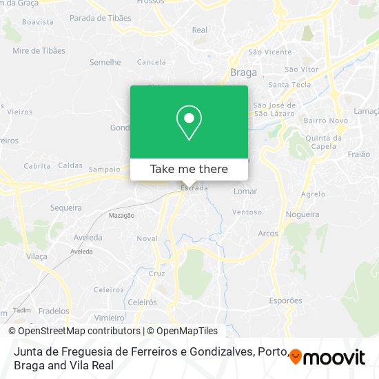 Junta de Freguesia de Ferreiros e Gondizalves map