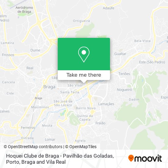 Hoquei Clube de Braga - Pavilhão das Goladas map