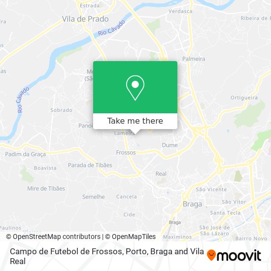 Campo de Futebol de Frossos mapa