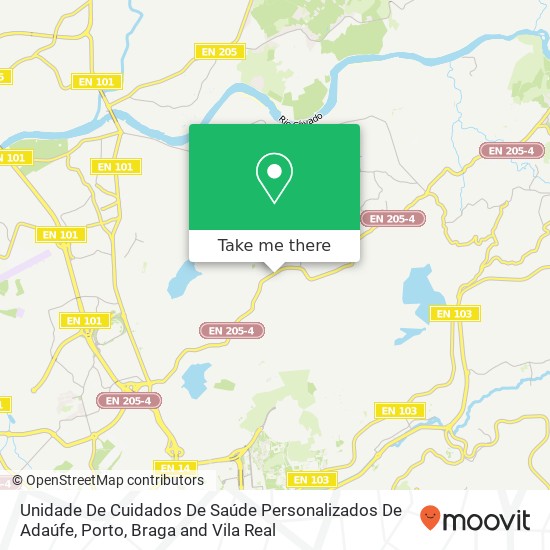 Unidade De Cuidados De Saúde Personalizados De Adaúfe map