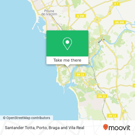 Santander Totta map