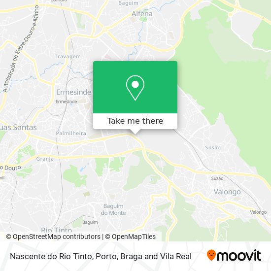 Nascente do Rio Tinto map