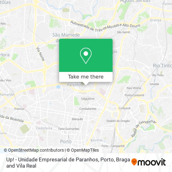 Up! - Unidade Empresarial de Paranhos map