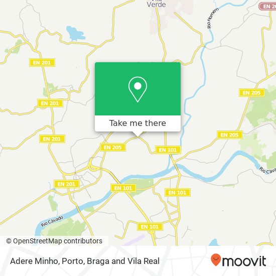 Adere Minho map