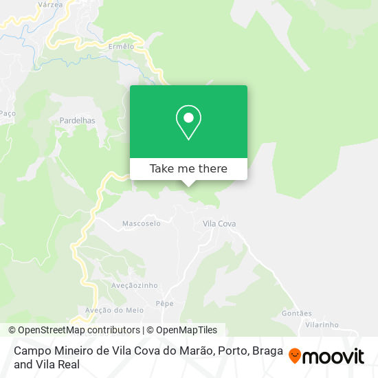 Campo Mineiro de Vila Cova do Marão map