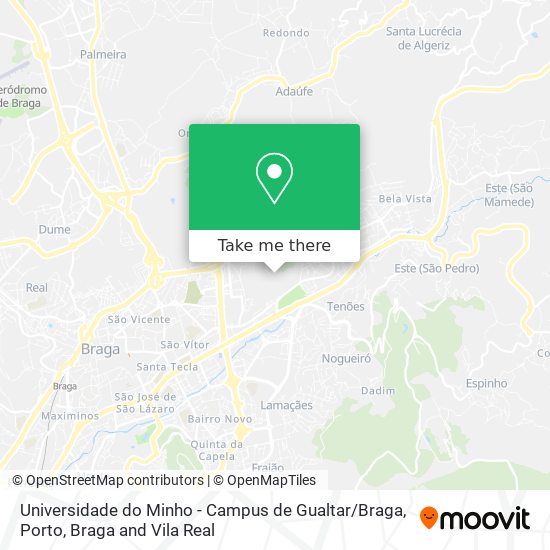 Universidade do Minho - Campus de Gualtar / Braga map