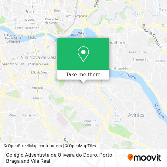 Colégio Adventista de Oliveira do Douro map