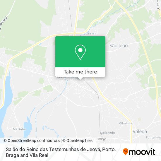 Salão do Reino das Testemunhas de Jeová mapa