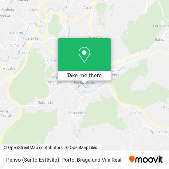 Penso (Santo Estêvão) mapa