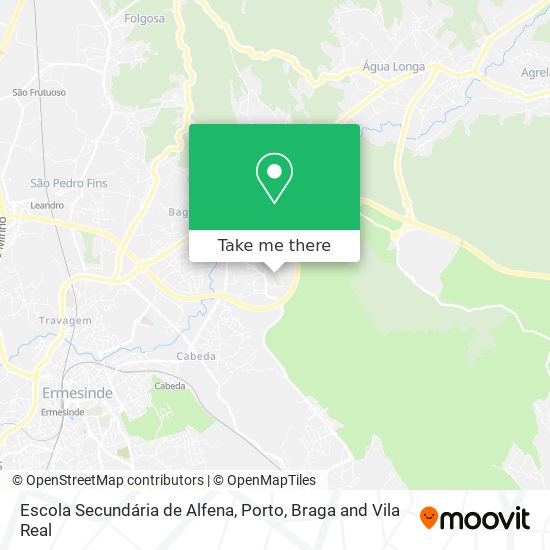 Escola Secundária de Alfena mapa