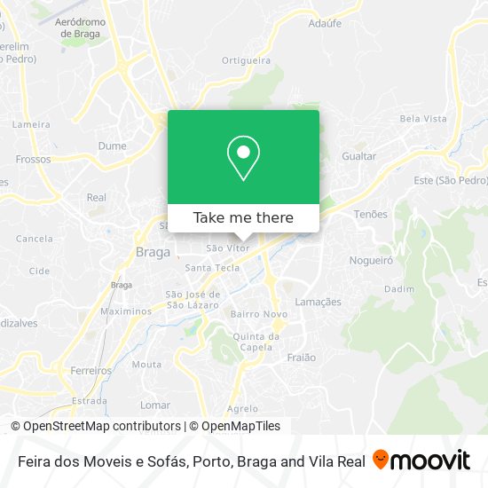 Feira dos Moveis e Sofás mapa