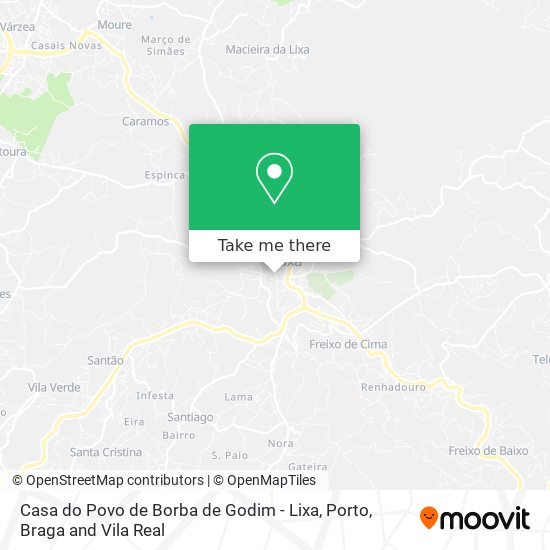 Casa do Povo de Borba de Godim - Lixa map