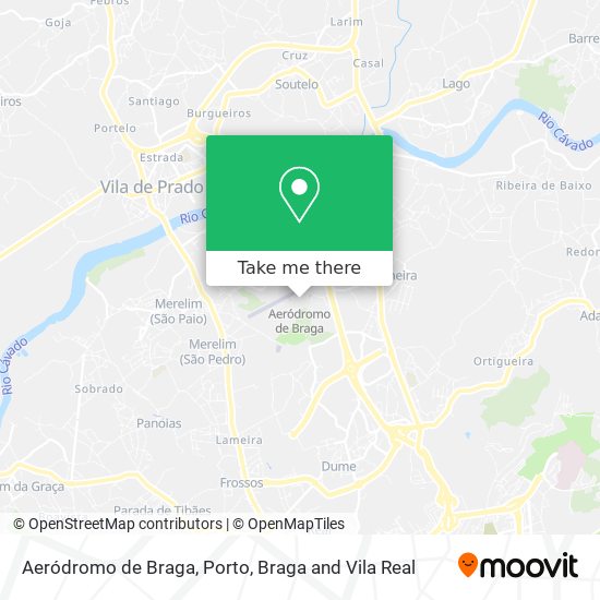 Aeródromo de Braga map