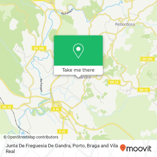 Junta De Freguesia De Gandra map