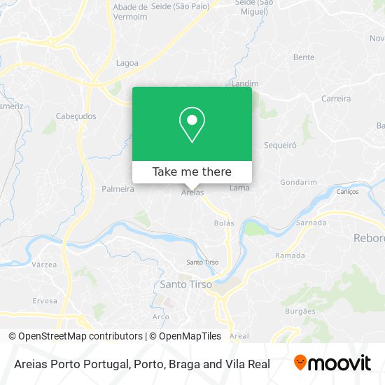 Areias Porto Portugal map